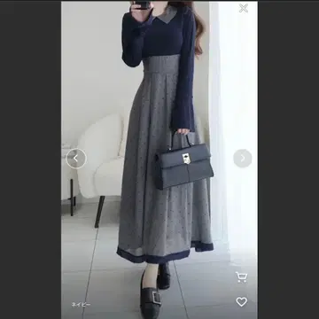 12/16까지 한정 가격 mily bilet 플레어 소매 도킹 원피스