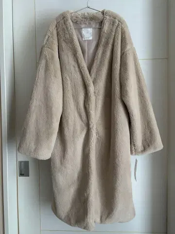 비스 노카라 롱 코트 에코 퍼 F