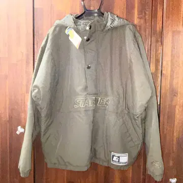 STARTER 올리브색 충전솜 아노락 후드티