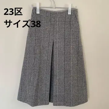 23구 롱 스커트 플레어 울 안감 있음 하운드투스 그레이 38