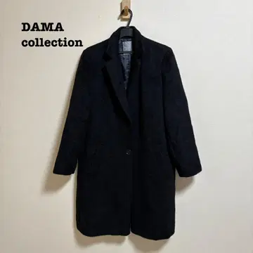 다마 컬렉션 샤기 코트 알파카 울 11 블랙