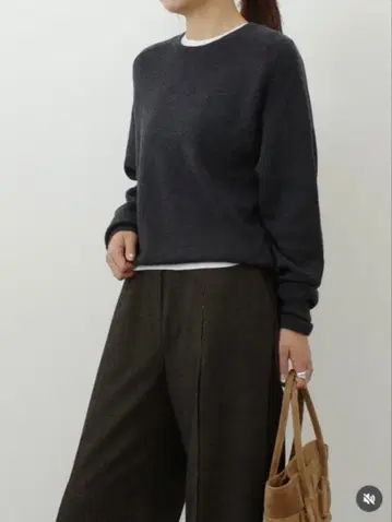 na.e 나에 EVER SERIES 크루넥 니트 차콜