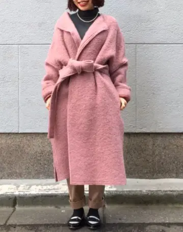 데미-럭스 부클레 볼륨 코트 핑크 36