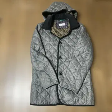 OX RAM 그레이 후드 부착 퀼팅 자켓