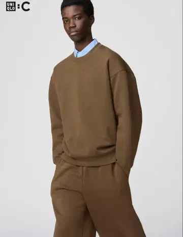 [ 새상품 ] UNIQLO C 오버 사이즈 스웨트 셔츠 브라운 M