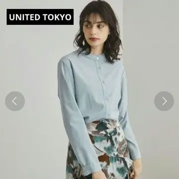 UNITED TOKYO 베이직 스탠드 카라 롱 셔츠