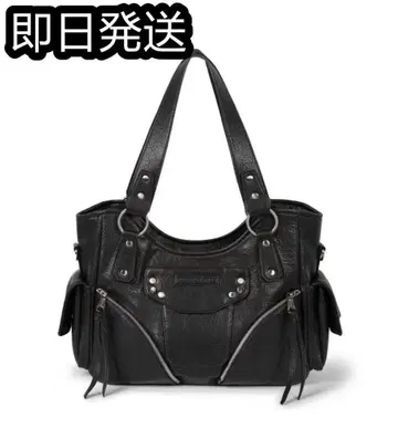 IUGAMAKARAS 블랙 가죽 숄더백