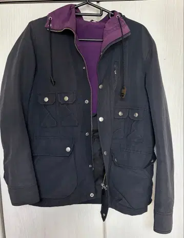 SHIPS JET BLUE 블랙/퍼플 마운틴 후드티