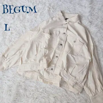 빈티지 ] 면 100% 숏 기장 자켓 크롭 블루종 L 포켓