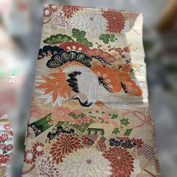 학와 꽃 디자인 후쿠로 오비