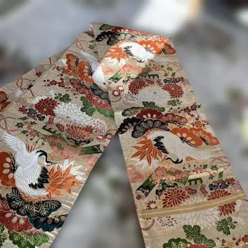 학와 꽃 디자인 후쿠로 오비