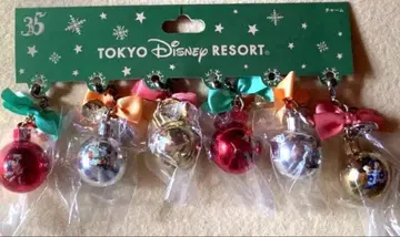 35th 도쿄 디즈니 리조트 크리스마스 오너먼트 참 6개 세트