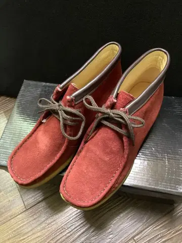 허시파피 빨간색 스웨이드 하이컷 크레이프 23cm