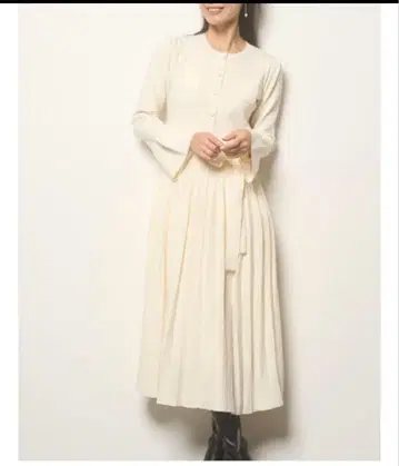 셀포드 플레어 니트 롱 원피스