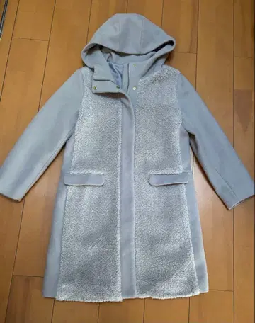 Tines 코트 후드 부착 울 롱 코트