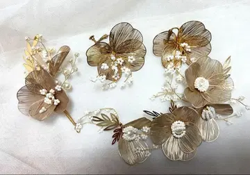 헤어 액세서리 결혼식 브라이덜 성인식 귀찌 웨딩