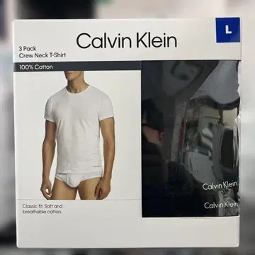 Calvin Klein 크루넥 T셔츠 3장 세트 L 사이즈