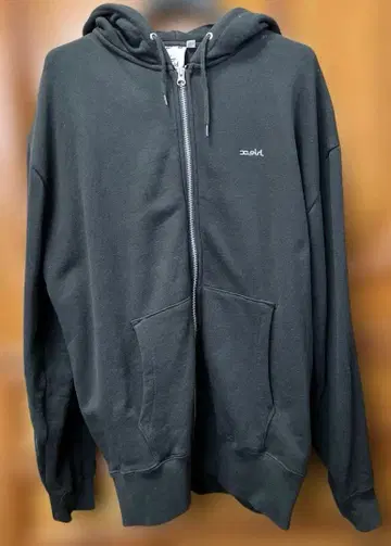 x-girl 블랙 후드티 프론트 지퍼