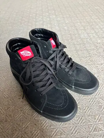 반스 sk8-hi 블랙 스웨이드 24.5