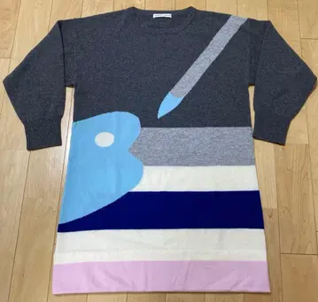 츠모리치사토 니트 원피스 긴팔 울