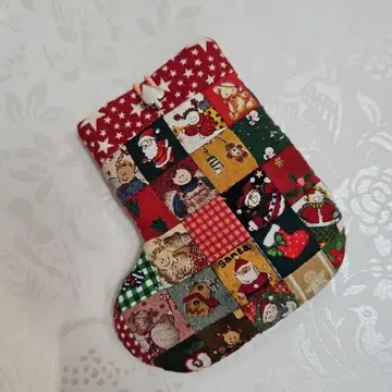 패치워크 크리스마스 미니미니 부츠