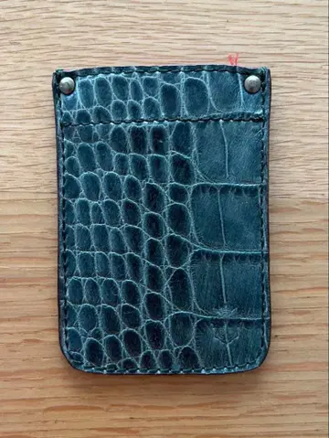 [새상품] Felisi 페리지 소가죽 악어 엠보싱 코인 케이스