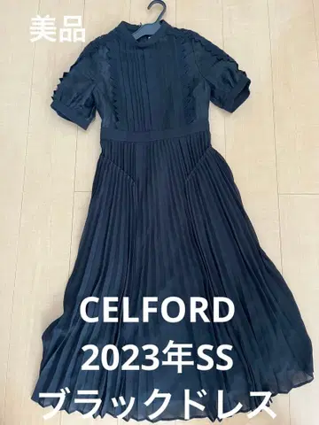CELFORD/셀포드/2023년 SS/플리츠 쉬폰 원피스