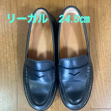 REGAL 블랙 가죽 로퍼 24.5cm