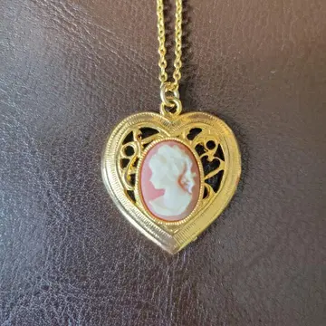 하트 모양 카메오 펜던트 목걸이