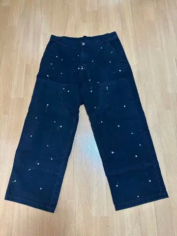 WHO'S WHO gallery 페인트 가공 데님 팬츠