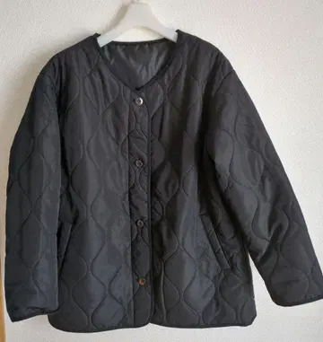 블랙 퀼팅 자켓