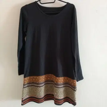 soulberry 패치워크 긴팔 동양 에스닉 튜닉 M