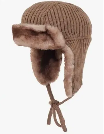 YAK PAK 리브 니트 플라이트 캡 베이지