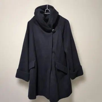리플렉트 알파카 혼방 케이프 코트 [13호] 네이비