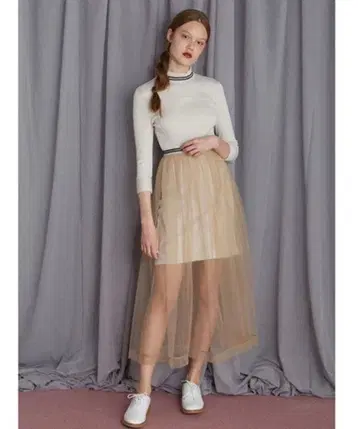 FURFUR 웨이브라인 리브 원피스