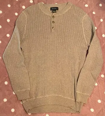 에디 바우어 헨리넥 코튼 니트 베이지