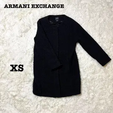 아르마니 익스체인지 롱 코트 울 블랙 XS 여성용