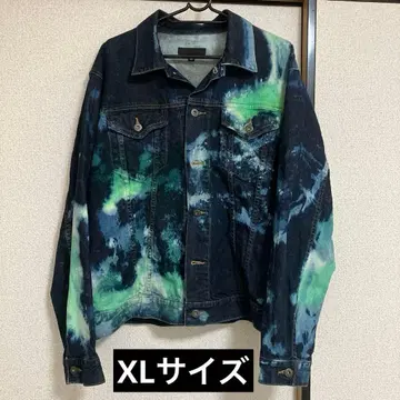 UNIQLO 유니클로 데님 자켓 블리치 가공 타이다이 염색