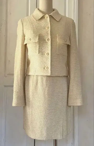 아이보리 트위드 셋업