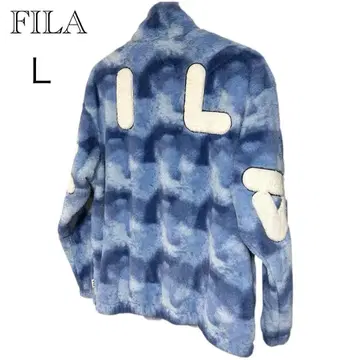 휠라 FILA 에코 퍼 집업 스탠드 자켓 L 블루종