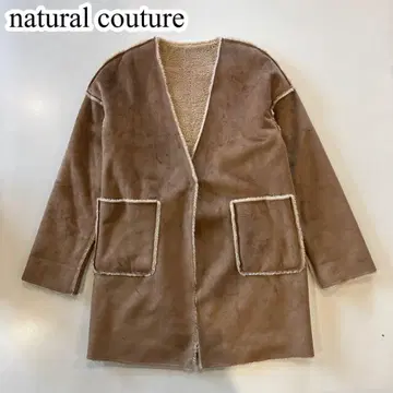 natural couture 내추럴 꾸뛰르 노카라 코트 스웨이드
