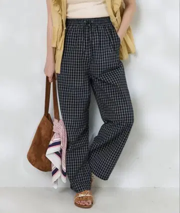 FREAK'S STORE 체크 이지 와이드 팬츠