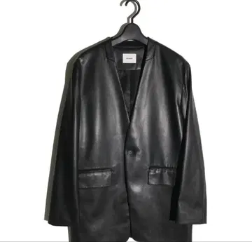 새상품급 MIESROHE washable 노카라 가죽 마니쉬 자켓