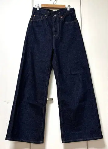 젬블 데님 와이드 팬츠 일본제 인디고