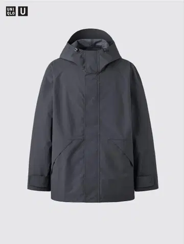 [ 새상품 ] UNIQLO U 블록테크 유틸리티 파카 다크 그레이 L