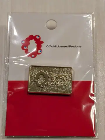 EXPO2025 핀 배지 가로 조립 골드 001