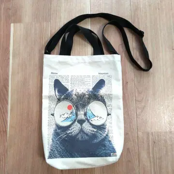 고양이와 후지산의 행운의 물건 토트백