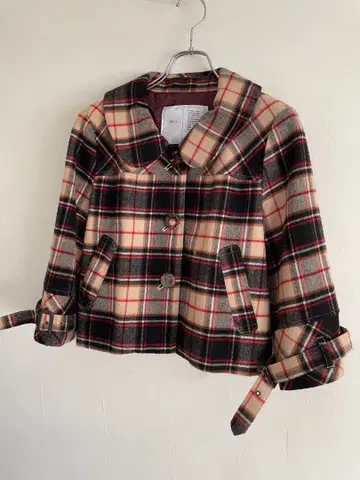 nano universe 체크 무늬 숏코트