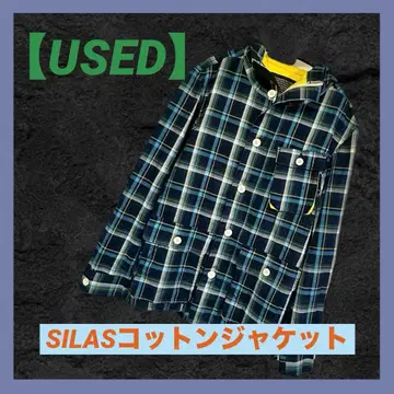 [ USED ] SILAS 체크 무늬 후드 부착 코튼 자켓