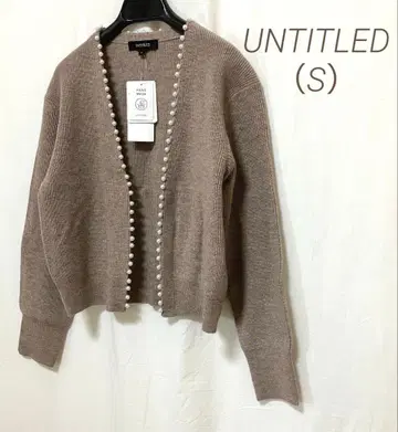 [ 미사용 택 포함 ] UNTITLED 펄 진주 니트 가디건 XS 사이즈